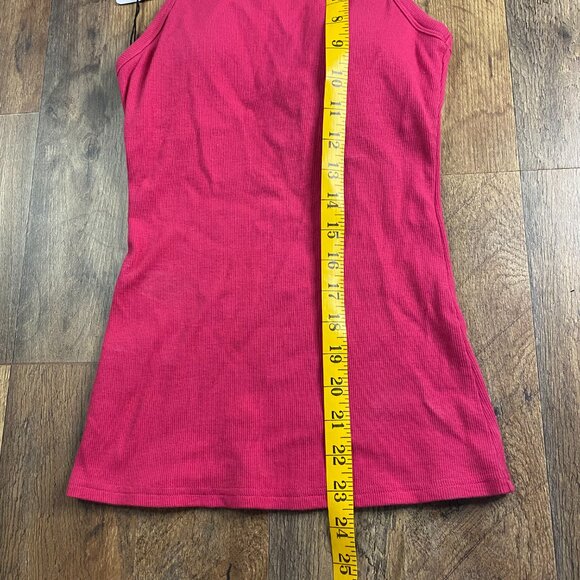 ALO YOGA Ribbed Aspire Full Length Tank Pink Tank Top - Picture 7 of 7